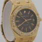 Vintage Audemars Piguet Royal Oak 4100BA Patina Gray Diamond 35mm 18K Gold Watch