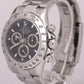 Rolex Daytona Cosmograph BLACK 40mm Stainless Steel Chronograph 116520 Watch