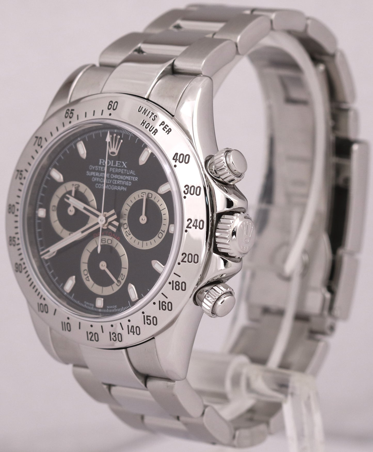 Rolex Daytona Cosmograph BLACK 40mm Stainless Steel Chronograph 116520 Watch