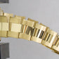 Rolex Oyster Perpetual Date 34mm SILVER 18K Yellow Gold FLUTED Watch 15238