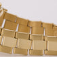 Rolex Oyster Perpetual Date 34mm SILVER 18K Yellow Gold FLUTED Watch 15238