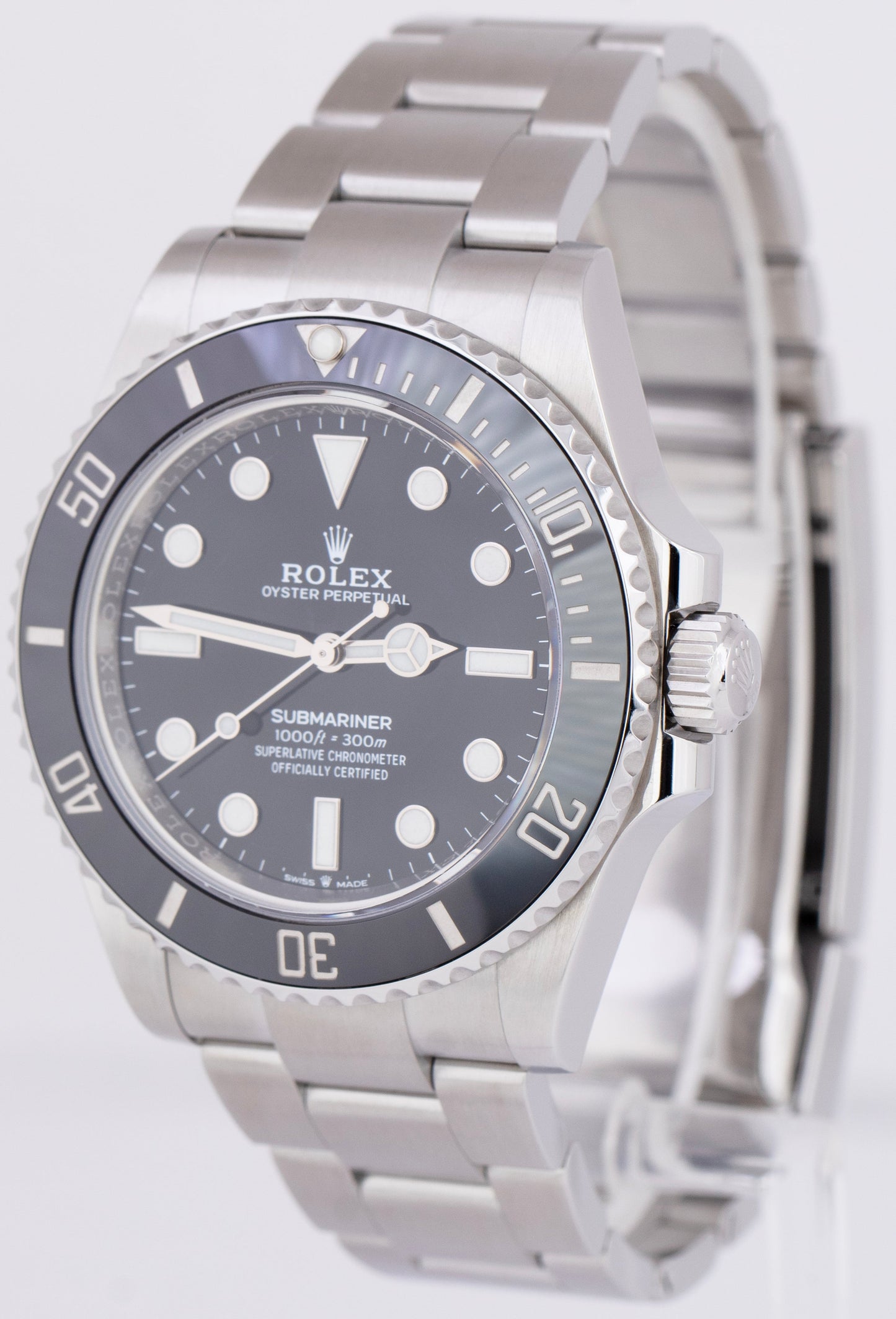 MINT PAPERS Rolex Submariner 41mm No-Date Stainless Steel Watch 124060 LN B+P
