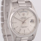 Rolex Day-Date Presidential 36mm SILVER 950 Platinum Smooth 18206 Watch BOX