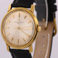 VINTAGE Vacheron Constantin 35mm SILVER 18K Yellow Gold Manual Leather 6515
