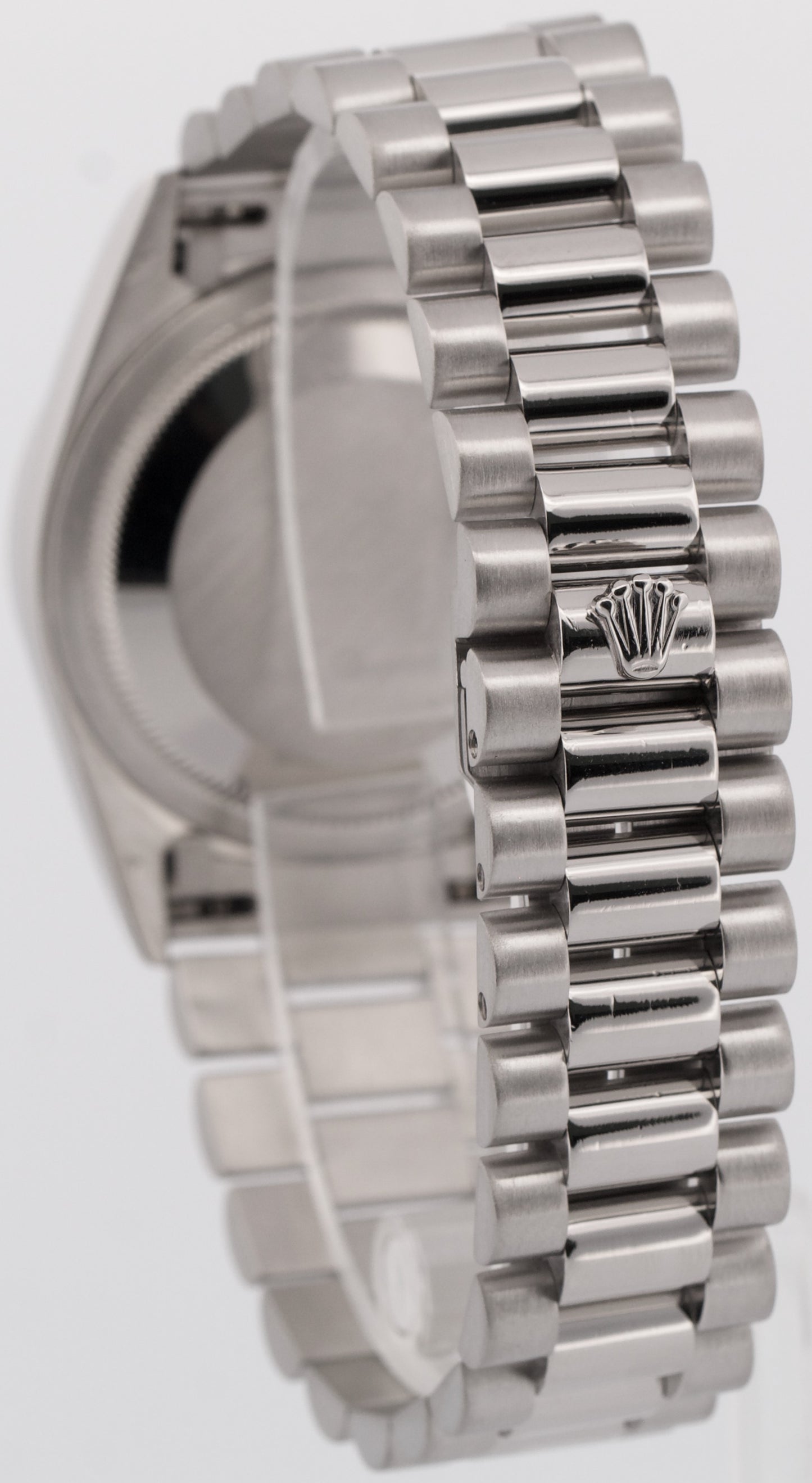 Rolex Day-Date Presidential 36mm SILVER 950 Platinum Smooth 18206 Watch BOX