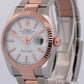 2024 PAPERS Rolex DateJust 36 WHITE 18k Rose Gold OYSTER Steel 36mm 126231 BOX