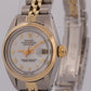 PAPERS Rolex DateJust 26mm WHITE ROMAN Two-Tone 18K JUBILEE Steel 69163 BOX