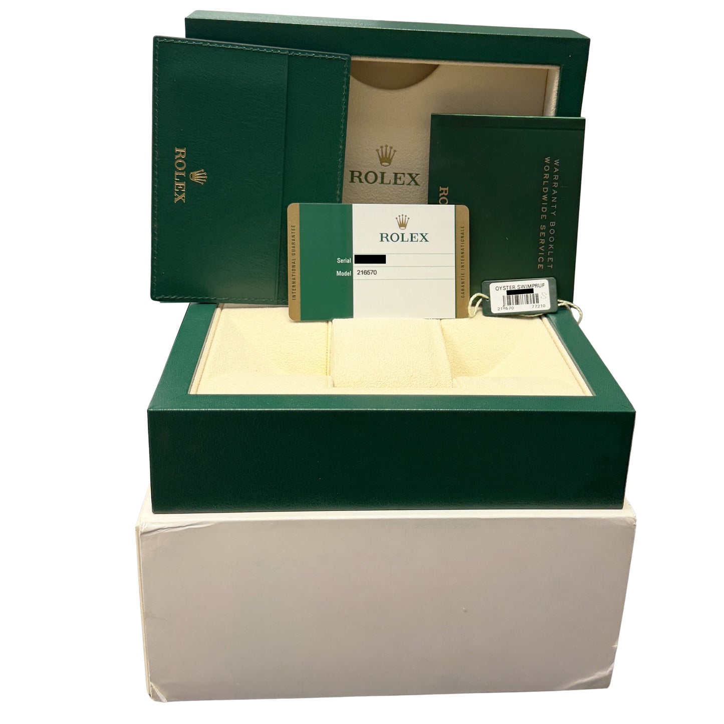 2016 PAPERS Rolex Explorer II Steel Polar White Orange 42mm 216570 Watch BOX