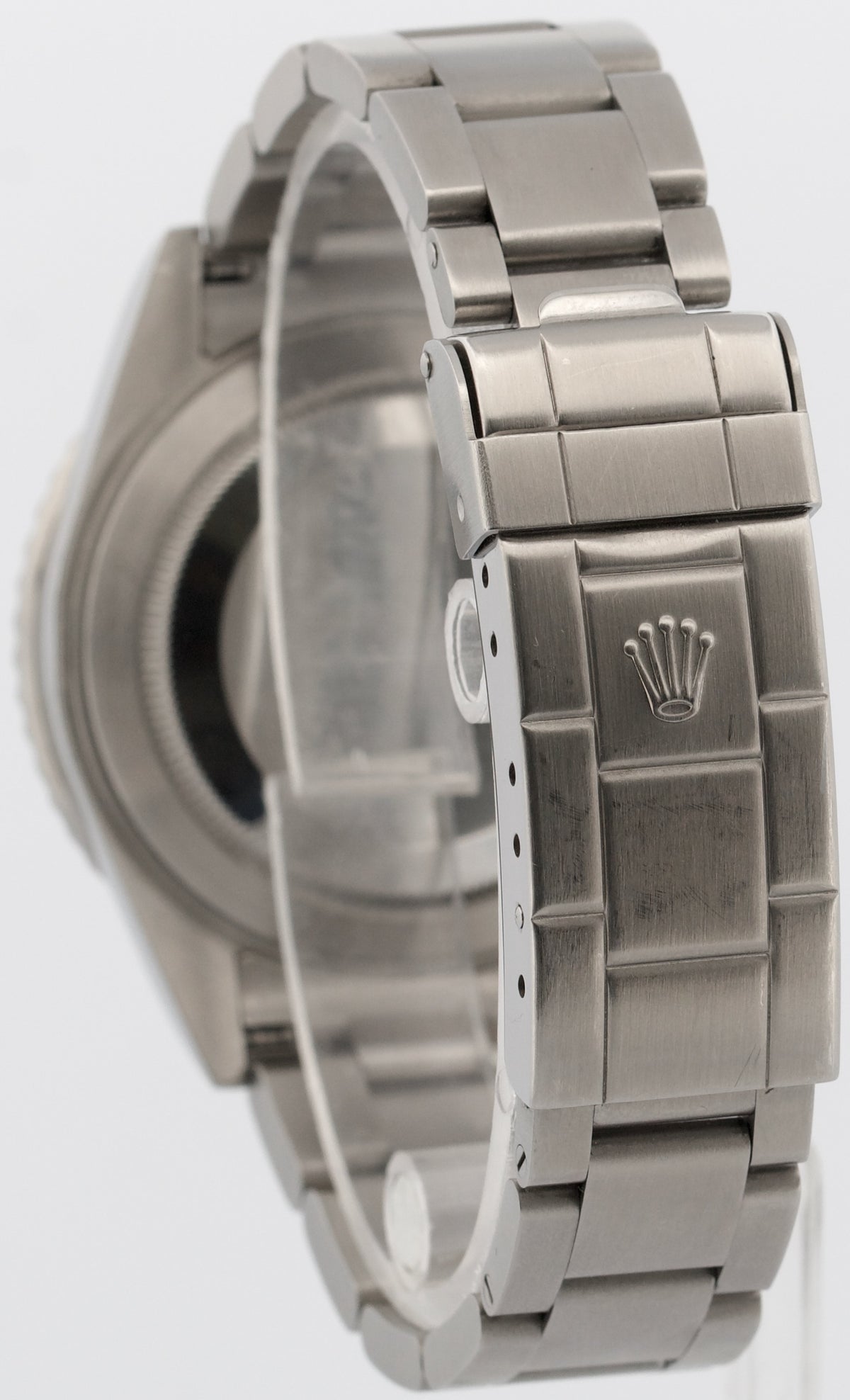 2008 Rolex Submariner Date 16610 Black Rehaut No-Holes Steel 40mm Box Papers