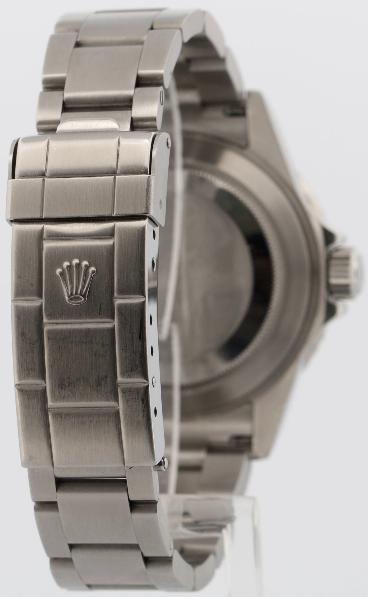2008 Rolex Submariner Date 16610 Black Rehaut No-Holes Steel 40mm Box Papers