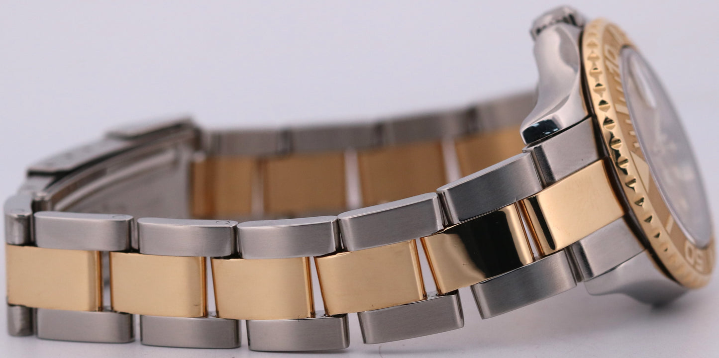 2003 PAPERS Ladies Rolex Yacht-Master 29mm CHAMPAGNE 169623 18K Gold Steel BOX