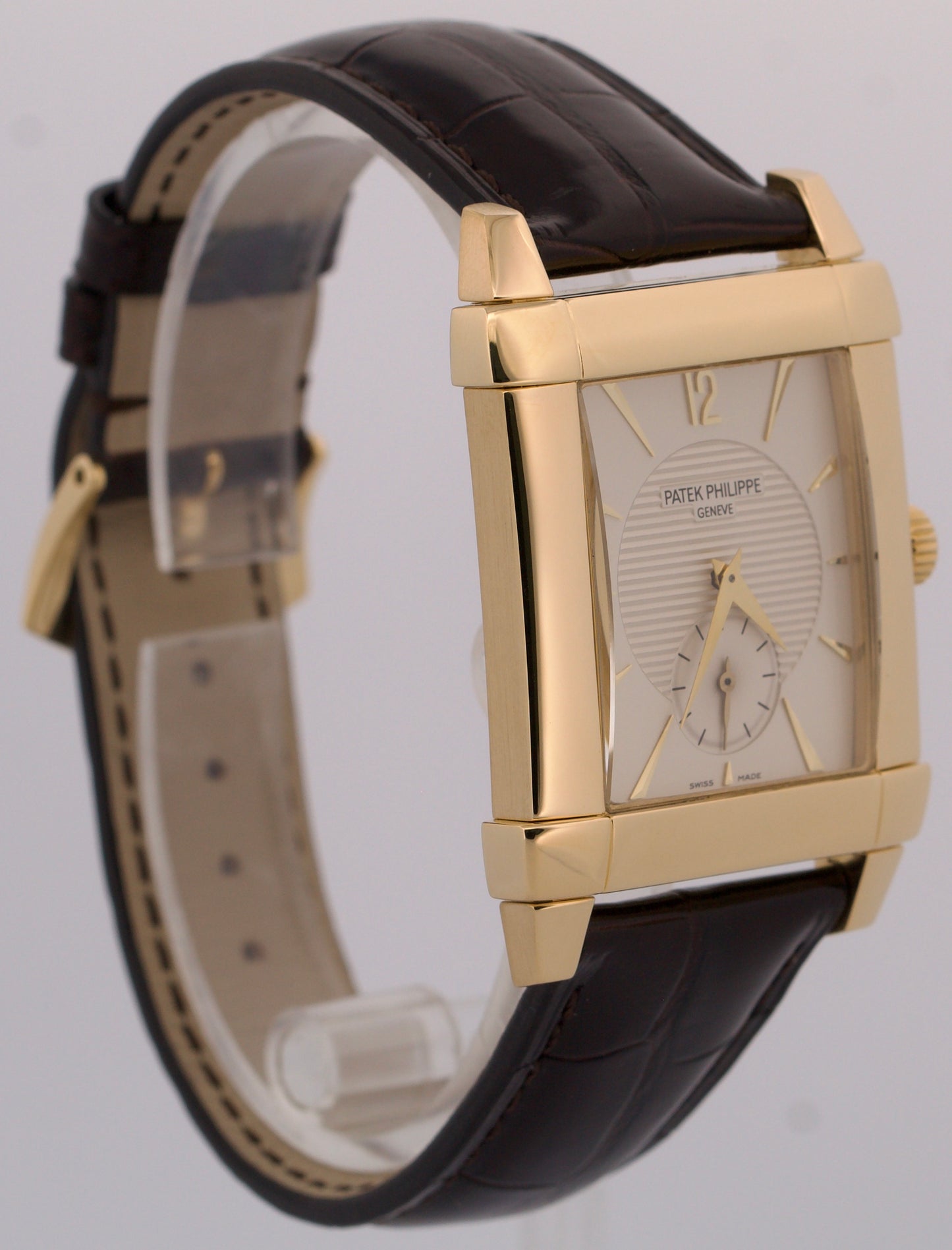 Patek Philippe Gondolo 18k Yellow Gold IVORY 35mmX47mm Manual Leather 5111J