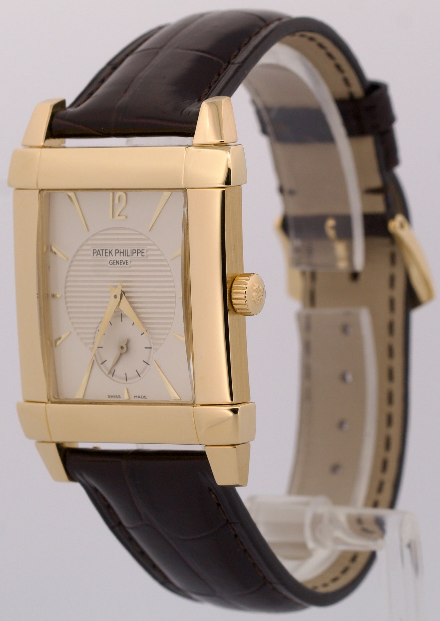 Patek Philippe Gondolo 18k Yellow Gold IVORY 35mmX47mm Manual Leather 5111J
