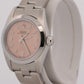 1999 Rolex Oyster Perpetual 24mm PINK 3-6-9 Steel NO-HOLES Oyster Smooth 76080