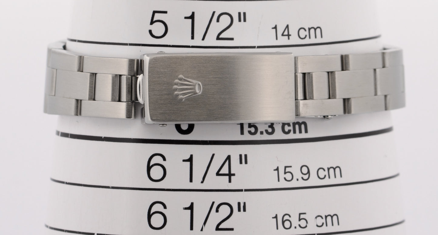 1999 Rolex Oyster Perpetual 24mm PINK 3-6-9 Steel NO-HOLES Oyster Smooth 76080