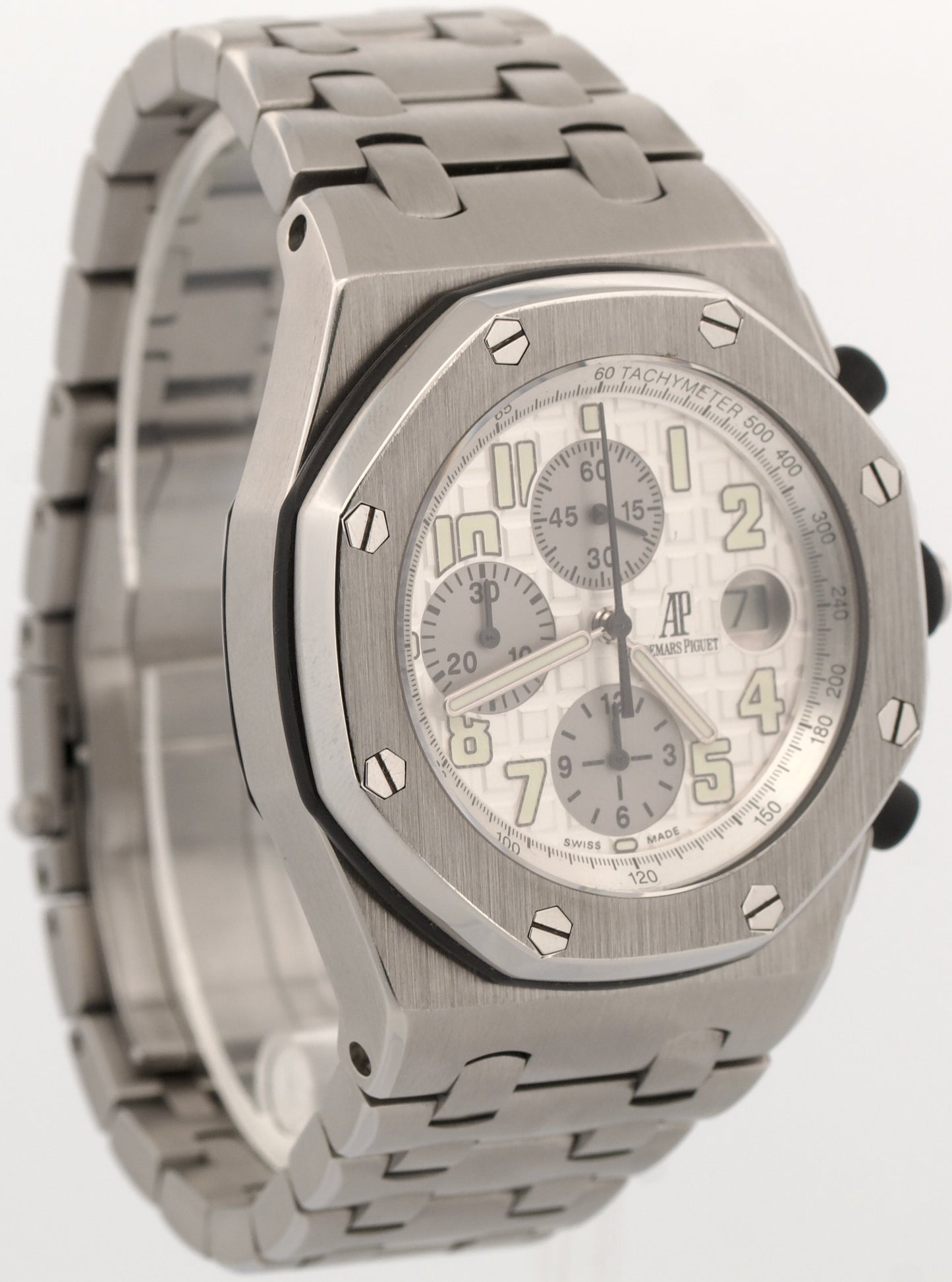 Audemars Piguet Royal Oak Offshore SILVER Chronograph Stainless Steel 25721ST
