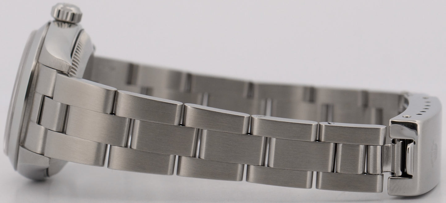 1999 Rolex Oyster Perpetual 24mm BLUE 3-6-9 Steel NO-HOLES Oyster Smooth 76080