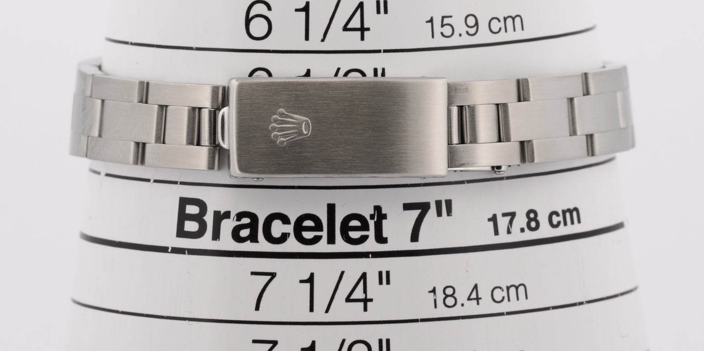 1999 Rolex Oyster Perpetual 24mm BLUE 3-6-9 Steel NO-HOLES Oyster Smooth 76080