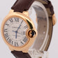 Ladies Cartier Ballon Bleu 18K Rose Gold 33mm Leather Automatic 3682 W6920097