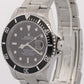 Rolex Submariner Date BLACK Stainless Steel 40mm NO-HOLES Oyster Watch 16610 T