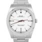 MINT Rolex Oyster Perpetual 39mm White Stainless Smooth Steel Watch 114300