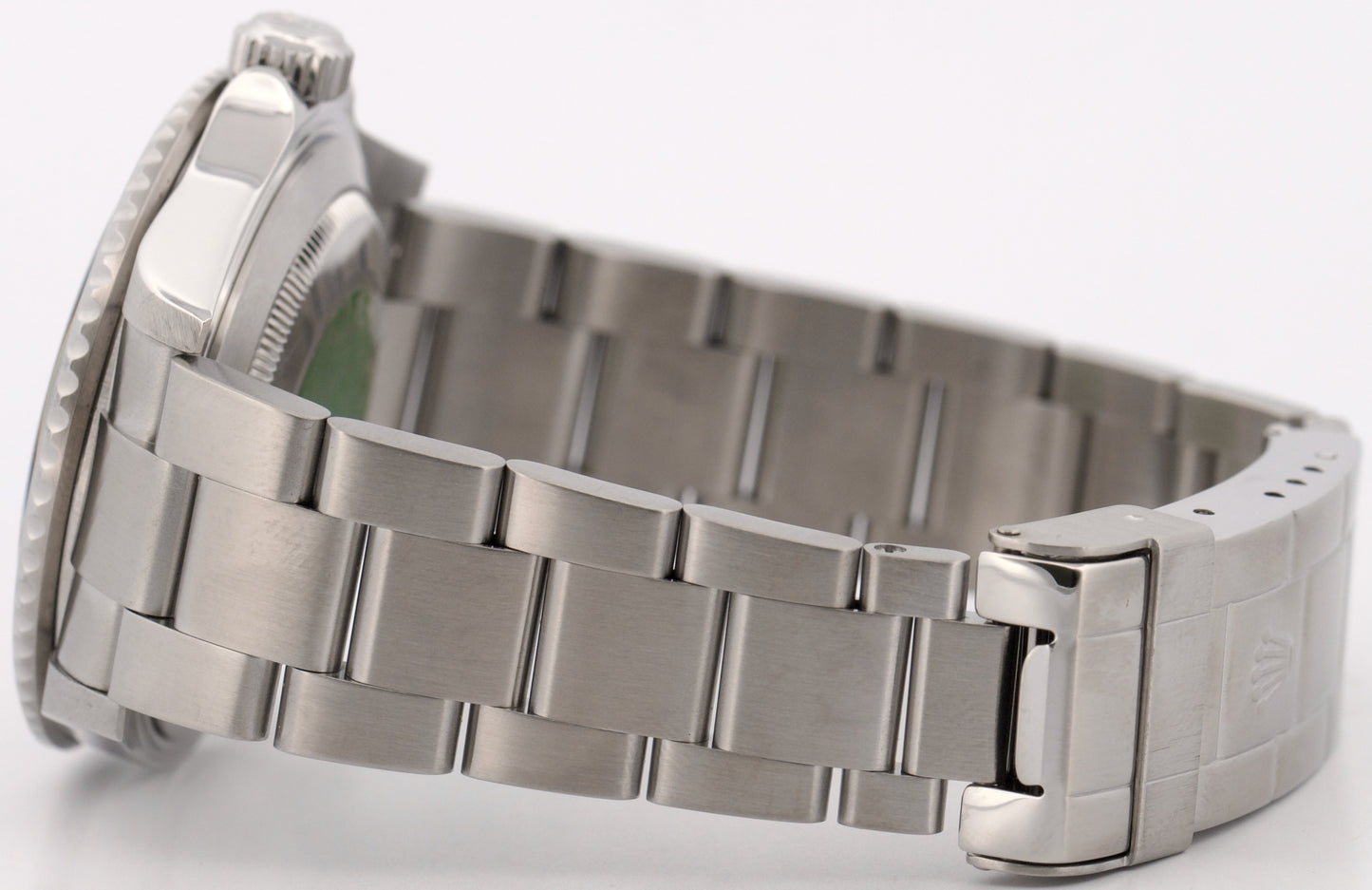 Rolex Submariner Date BLACK Stainless Steel 40mm NO-HOLES Oyster Watch 16610 T