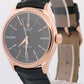 Rolex Cellini 18k Rose Gold BLACK Roman Leather Automatic 39mm 50505 Watch