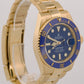 2023 PAPERS Rolex Submariner Date 41 BLUE 18K Yellow Gold 41mm 126618 LB BOX