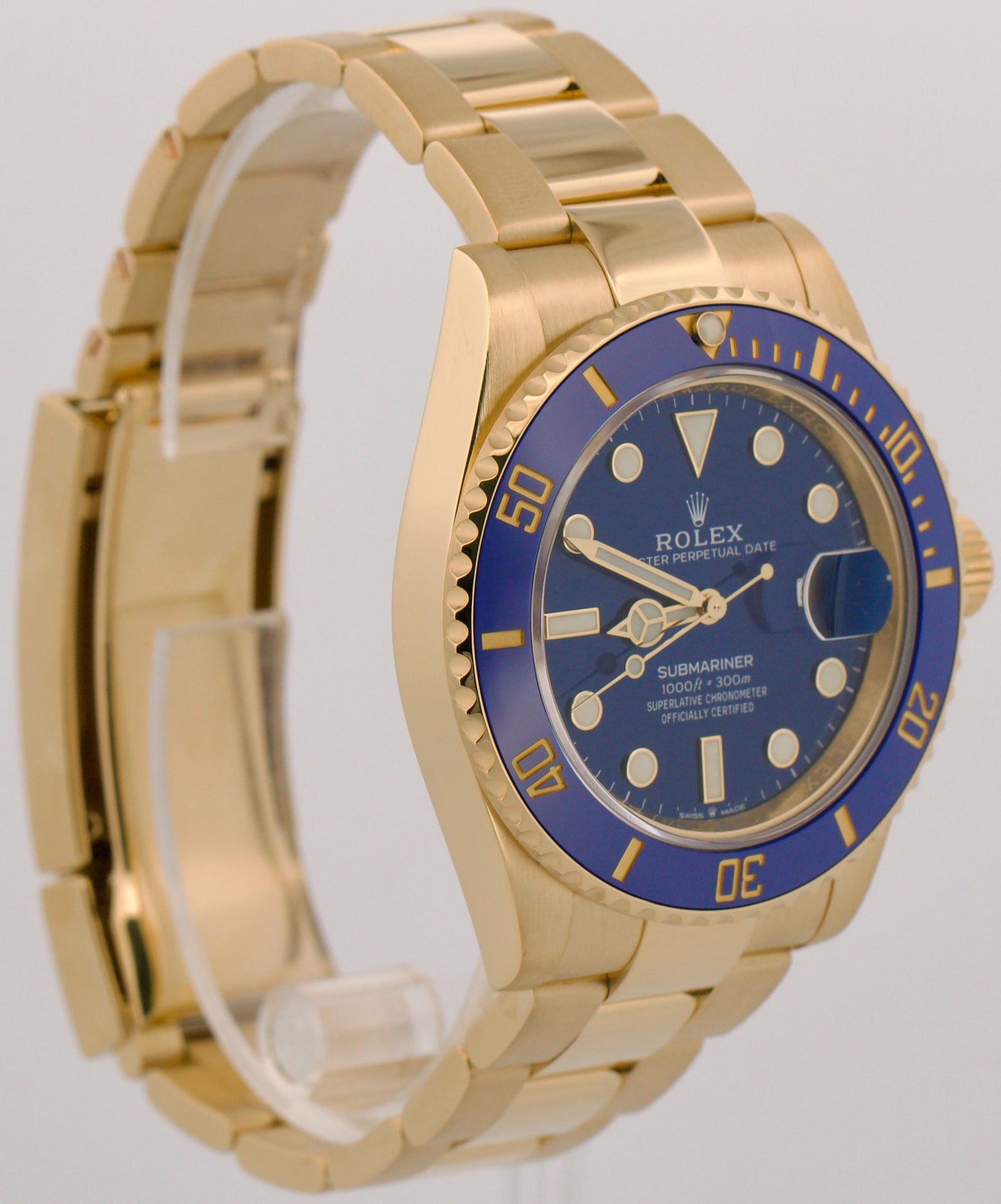 2023 PAPERS Rolex Submariner Date 41 BLUE 18K Yellow Gold 41mm 126618 LB BOX
