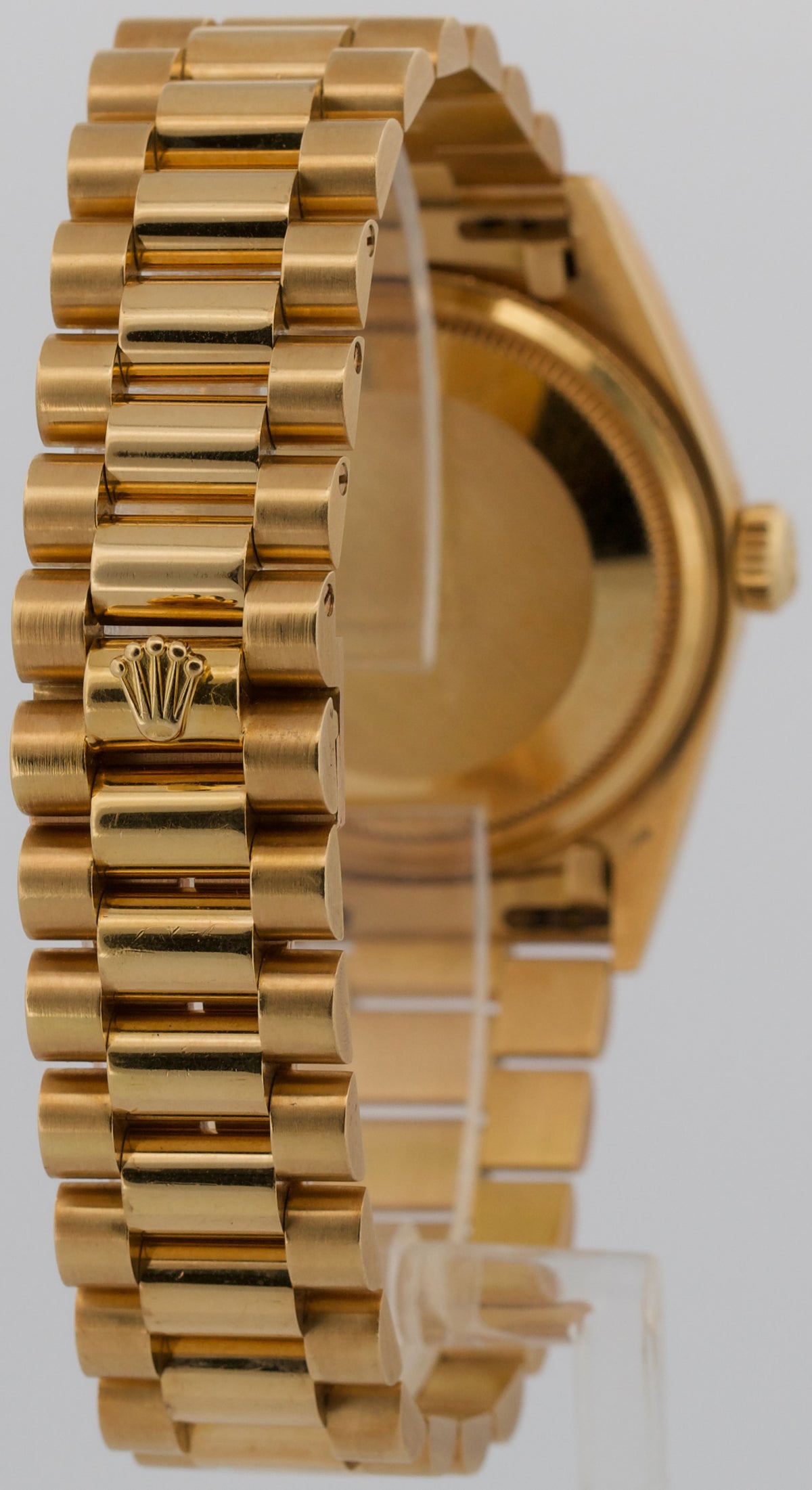 1986 Rolex Day-Date President 18038 Black Fluted 18K Yellow Gold 36mm Watch