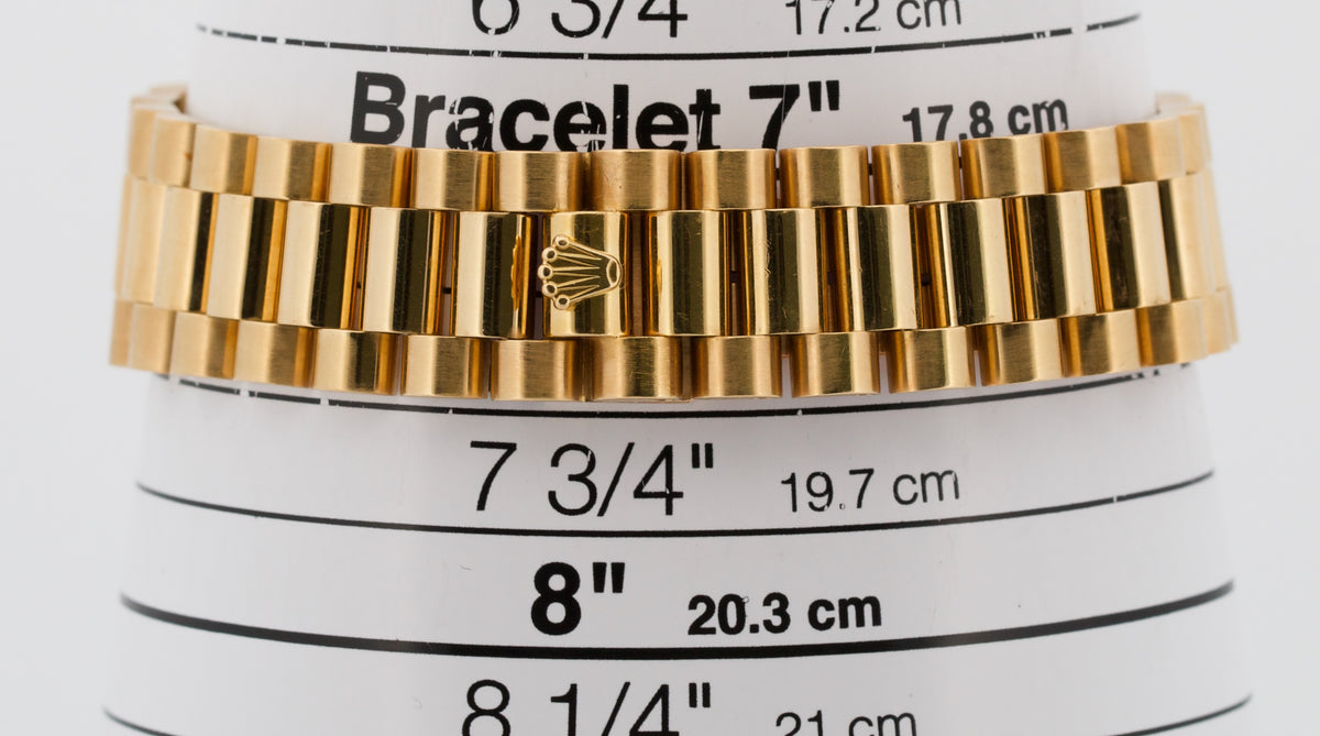 1986 Rolex Day-Date President 18038 Black Fluted 18K Yellow Gold 36mm Watch