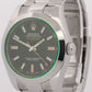 UNPOLISHED 2020 PAPERS Rolex Milgauss BLACK Green 40mm Steel 116400 GV Watch BOX