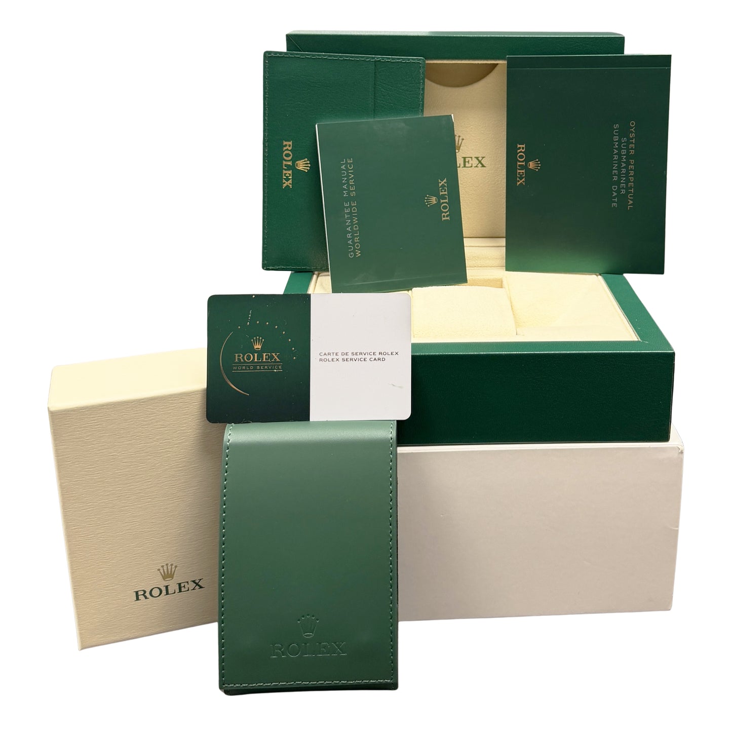 RSC PAPERS Rolex Submariner Date Two-Tone 18k Gold Blue 41mm 126613 LB Watch BOX