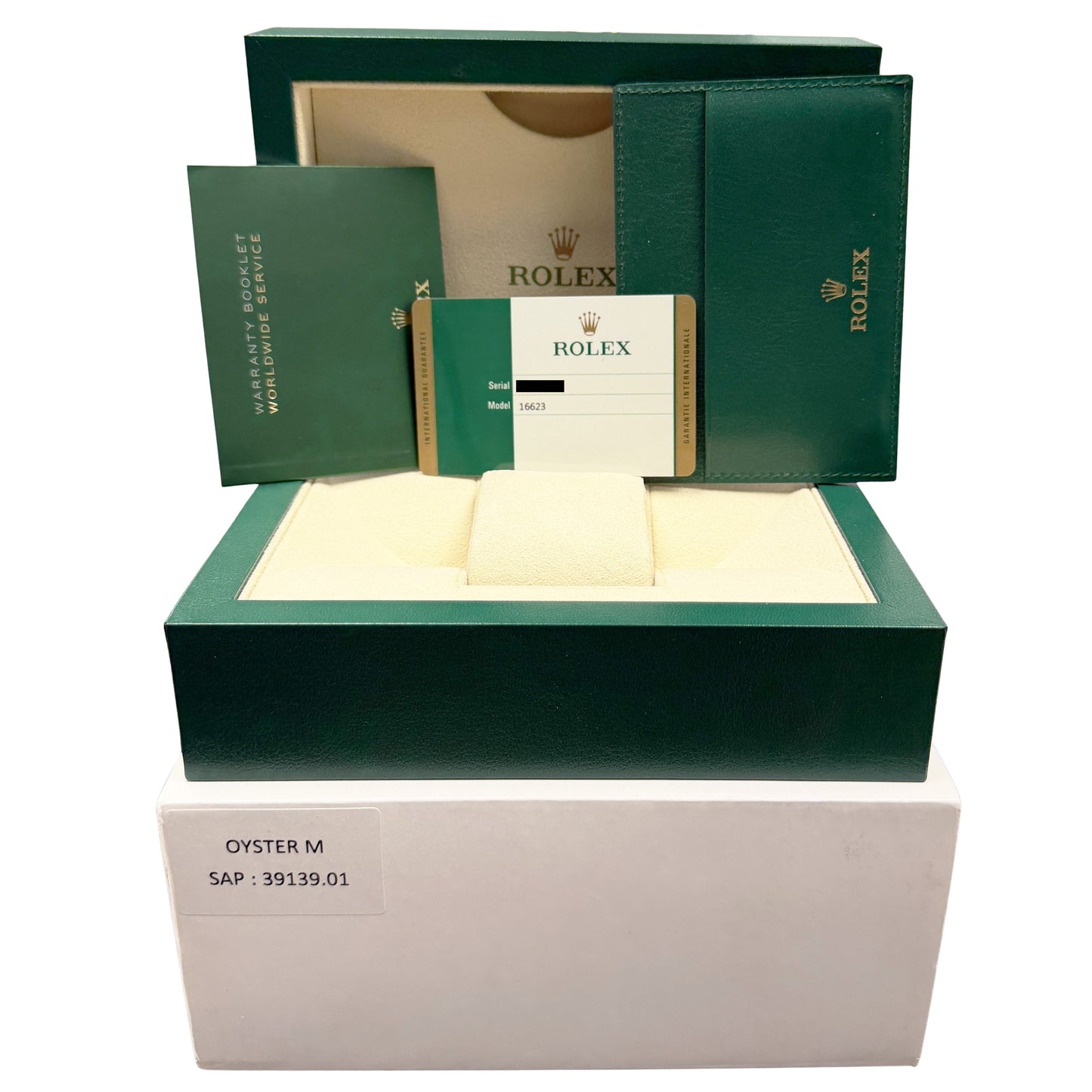 2014 PAPERS Rolex Yacht-Master Two-Tone 18k Gold Steel White 40mm 16623 BOX