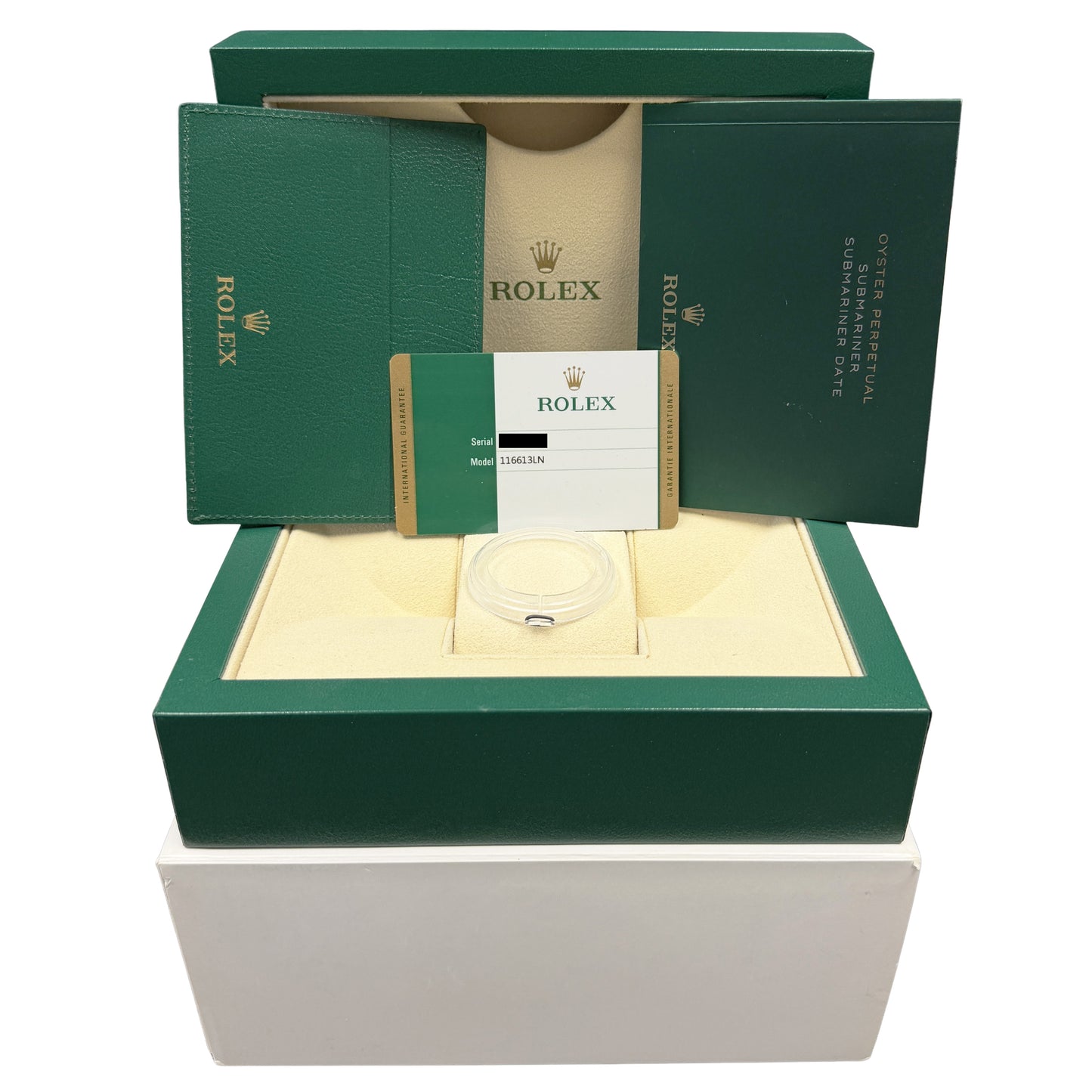 2018 PAPERS Rolex Submariner Date Two-Tone Gold Black 40mm 116613LN Watch BOX