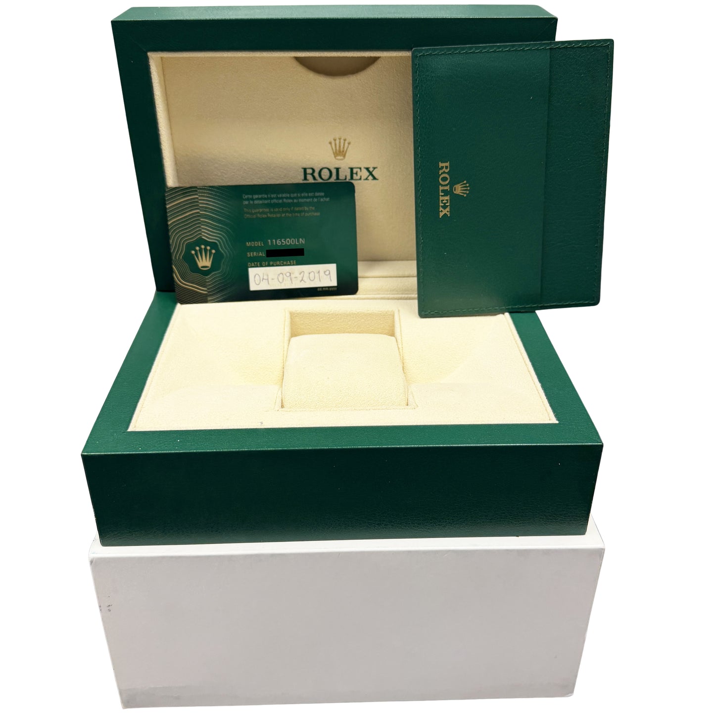 2019 PAPERS Rolex Daytona Cosmograph Steel Ceramic Black 40mm 116500LN Watch BOX