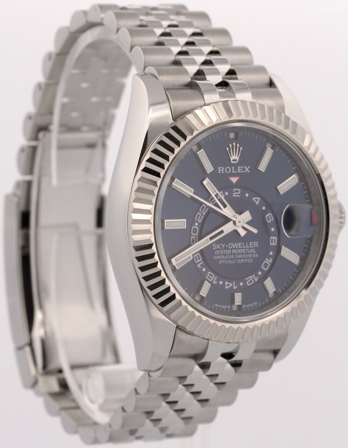 2024 PAPERS Rolex Sky-Dweller BLUE 42mm Steel 18K Gold JUBILEE Watch 336934 BOX