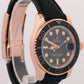 Rolex Yacht-Master BLACK 18K Rose Gold Rubber Everose Automatic 40mm 116655