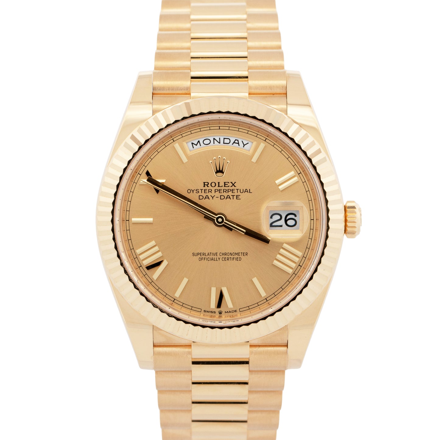 NEW 2026 PAPERS Rolex Day-Date President 40mm CHAMPAGNE 18K Gold 228238 BOX