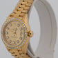 Rolex DateJust President 69278 Champagne Diamond Bark 26mm 18K Yellow Gold Watch