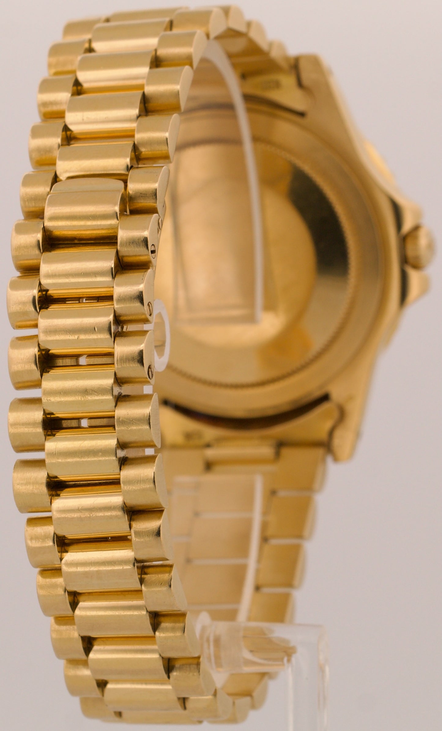 VINTAGE 1978 Rolex GMT-Master BLACK 18K Yellow Gold PRESIDENT 40mm Watch 1675