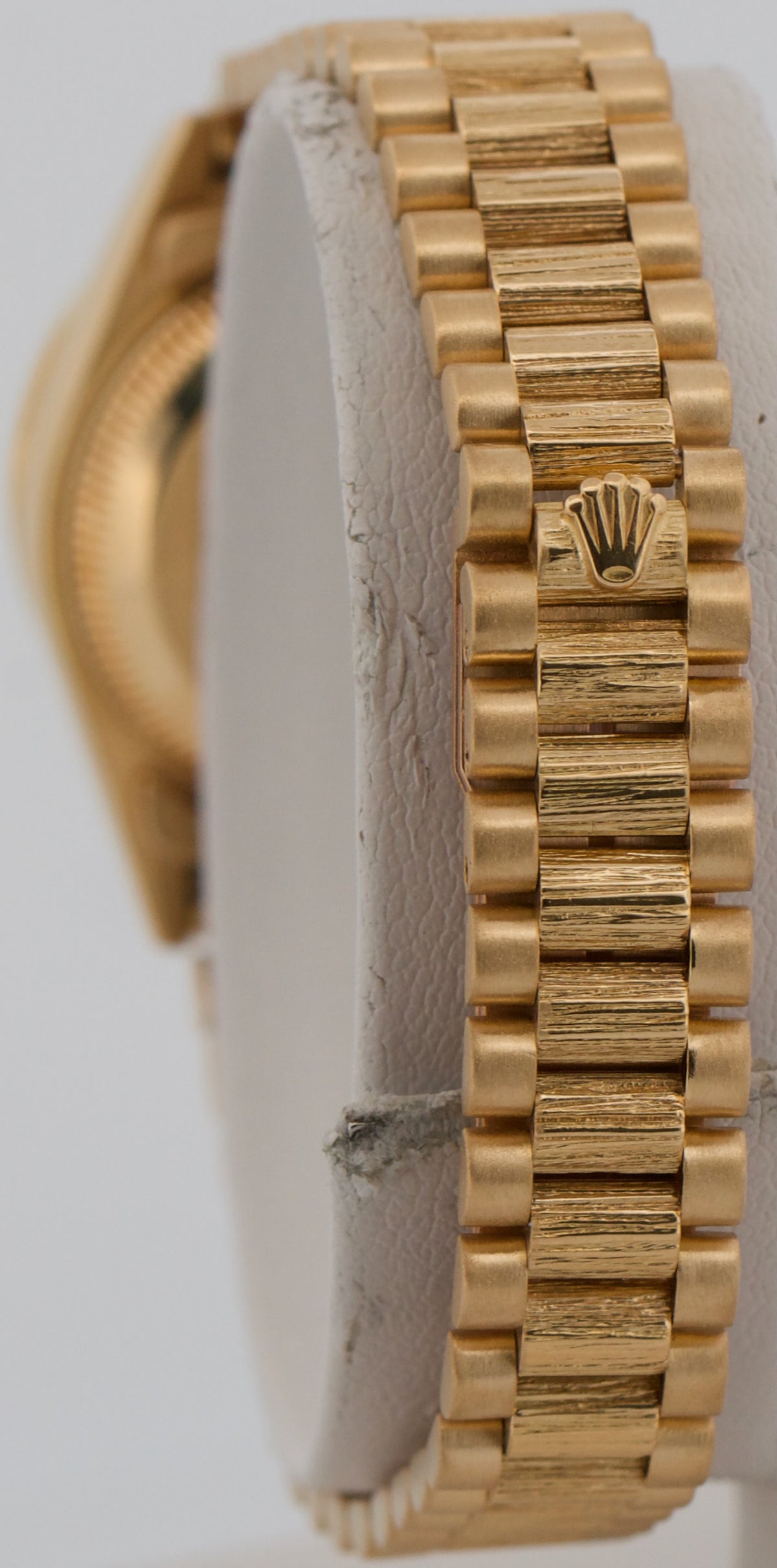 Rolex DateJust President 69278 Champagne Diamond Bark 26mm 18K Yellow Gold Watch