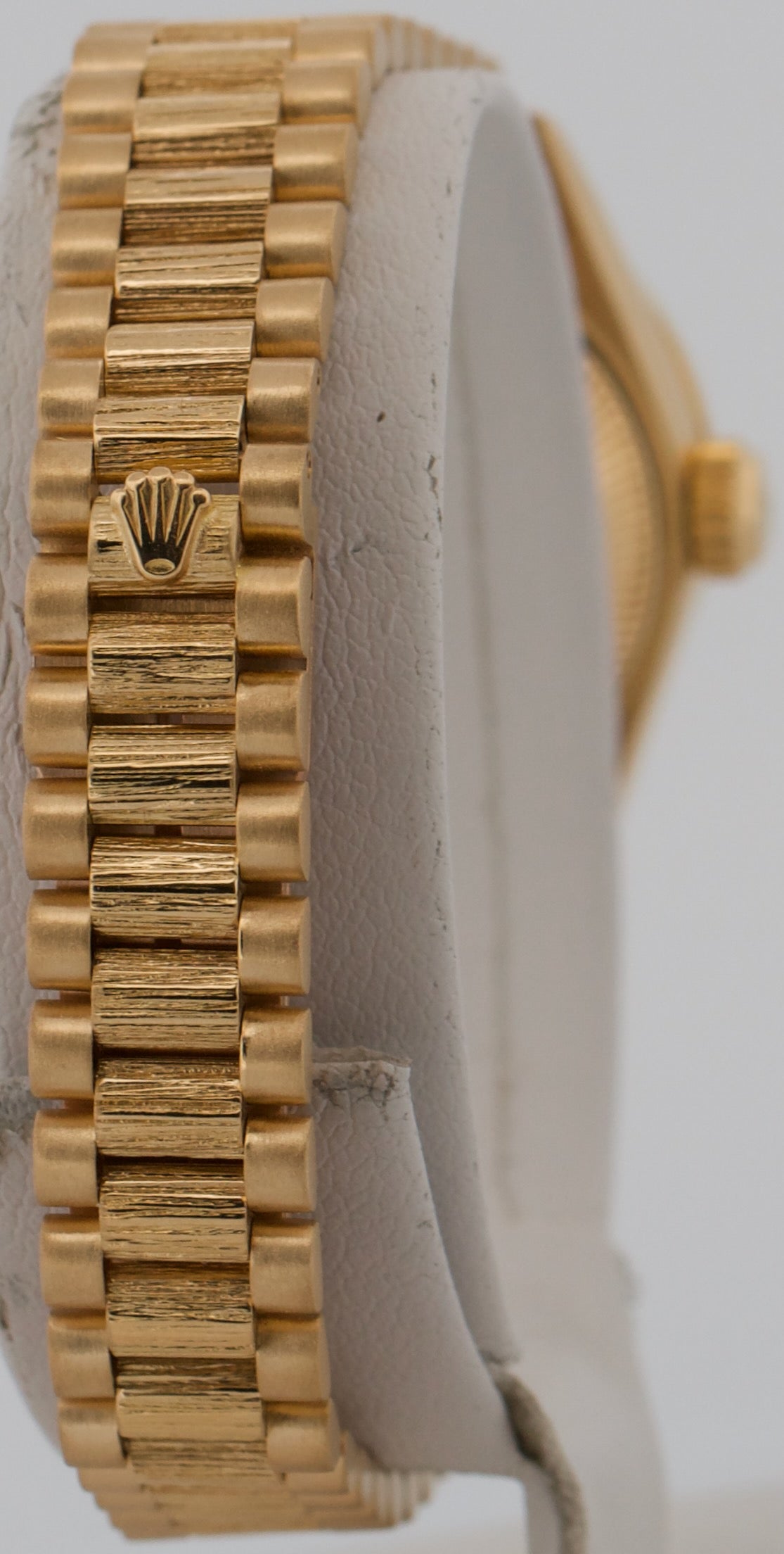 Rolex DateJust President 69278 Champagne Diamond Bark 26mm 18K Yellow Gold Watch