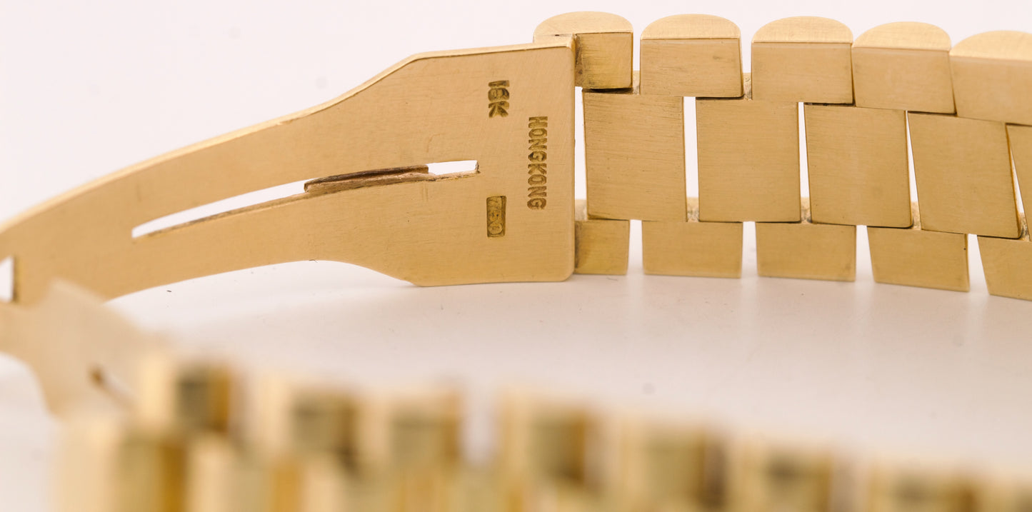 VINTAGE 1978 Rolex GMT-Master BLACK 18K Yellow Gold PRESIDENT 40mm Watch 1675