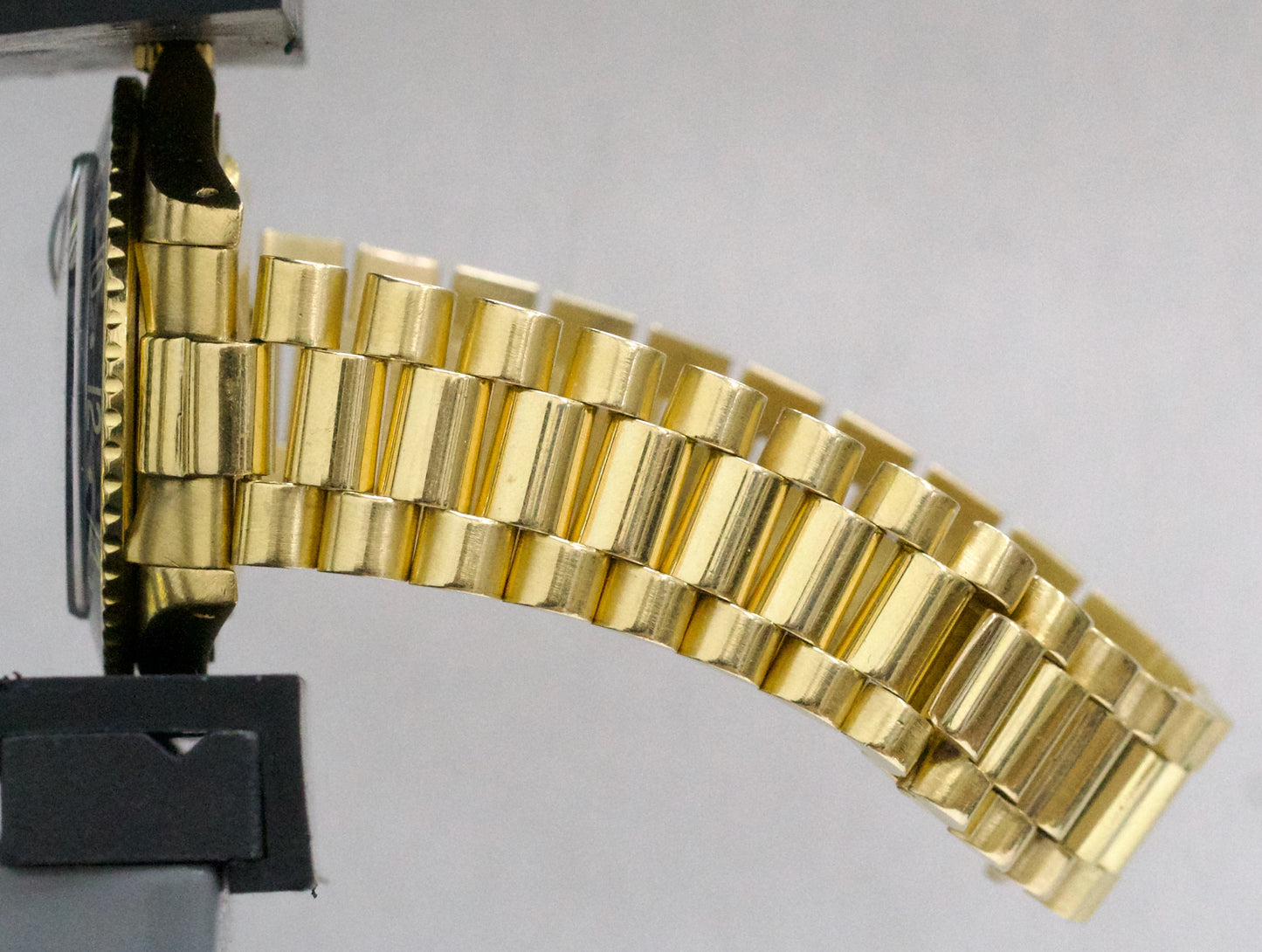 VINTAGE 1978 Rolex GMT-Master BLACK 18K Yellow Gold PRESIDENT 40mm Watch 1675