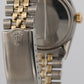 1963 Rolex DateJust 1601 Champagne 18K Yellow Gold Steel Jubilee 36mm Watch