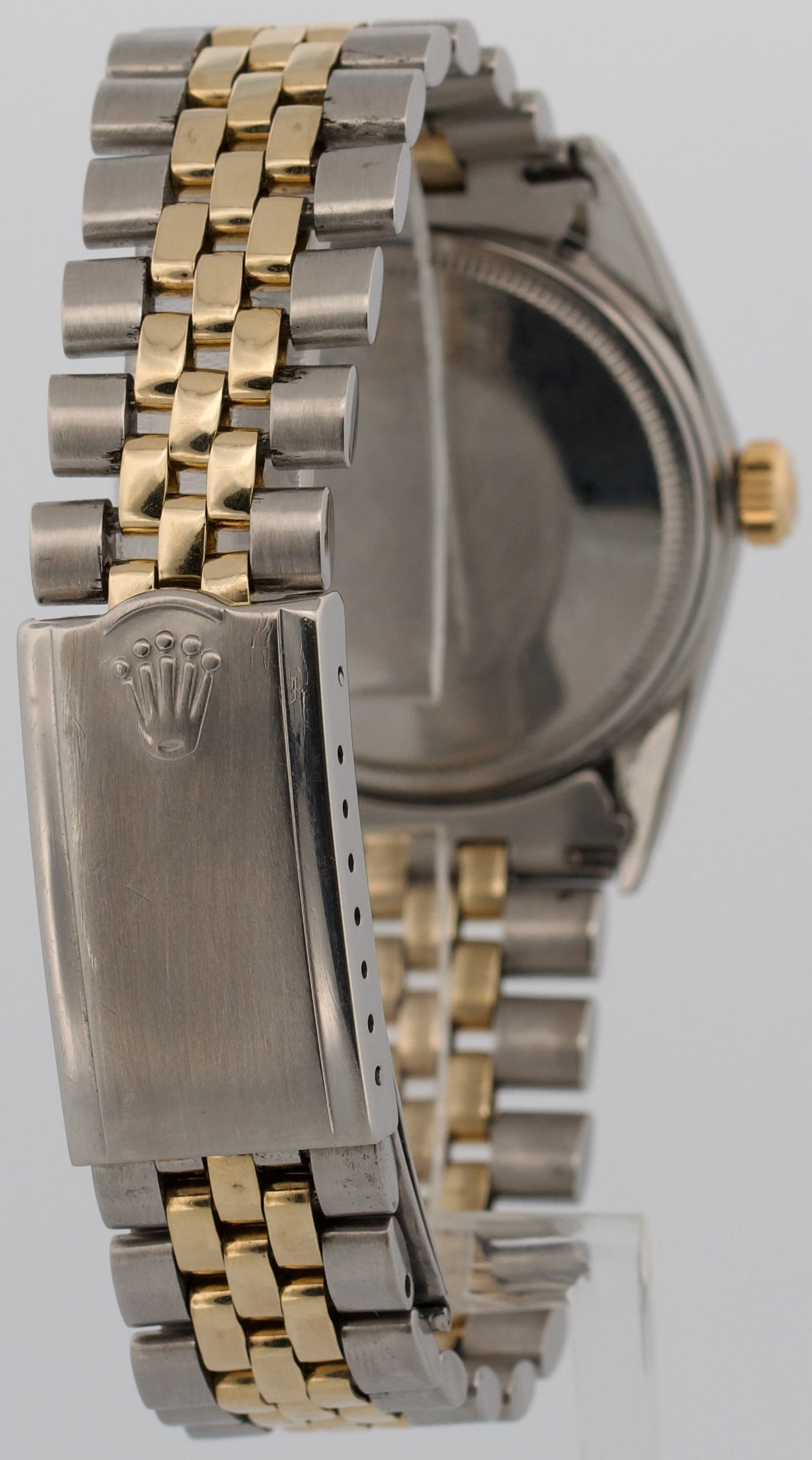 1963 Rolex DateJust 1601 Champagne 18K Yellow Gold Steel Jubilee 36mm Watch
