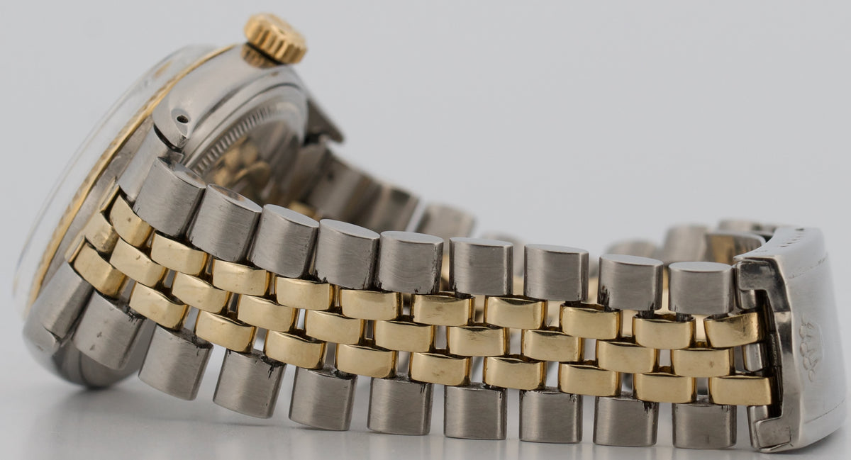 1963 Rolex DateJust 1601 Champagne 18K Yellow Gold Steel Jubilee 36mm Watch