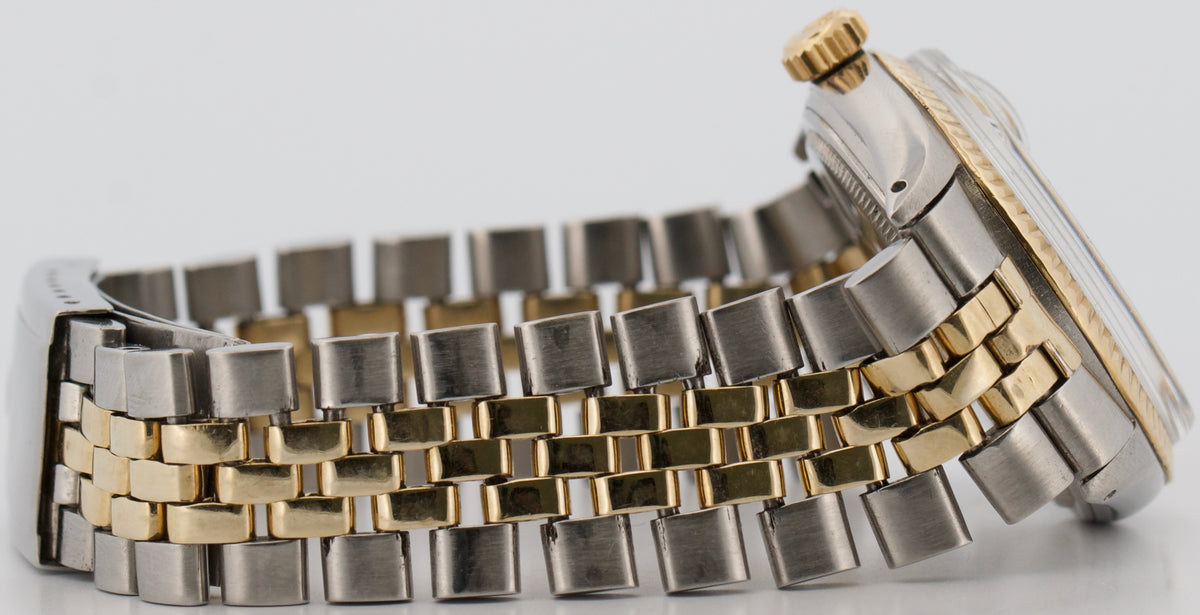 1963 Rolex DateJust 1601 Champagne 18K Yellow Gold Steel Jubilee 36mm Watch