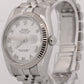 2015 PAPERS Rolex DateJust 36mm WHITE ROMAN 18K Steel JUBILEE 18K 116234 BOX